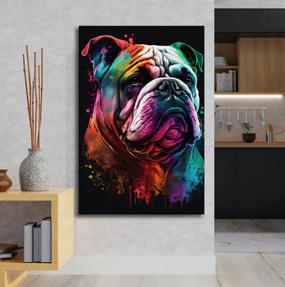 Bulldog%20Tasarımlı%20Dekor%20Kanvas%20Tablo