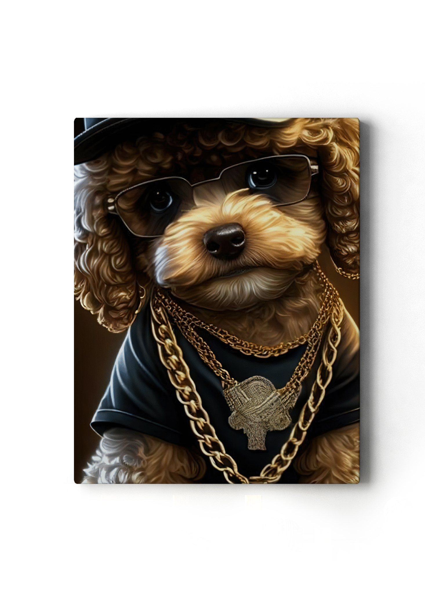 Hip-Hop%20Köpek%20Tasarımlı%20Dekor%20Kanvas%20Tablo