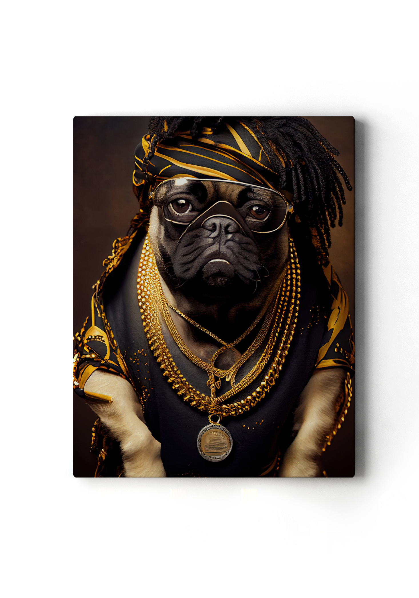 Hip-Hop%20Pug%20Köpek%20Tasarımlı%20Dekor%20Kanvas%20Tablo